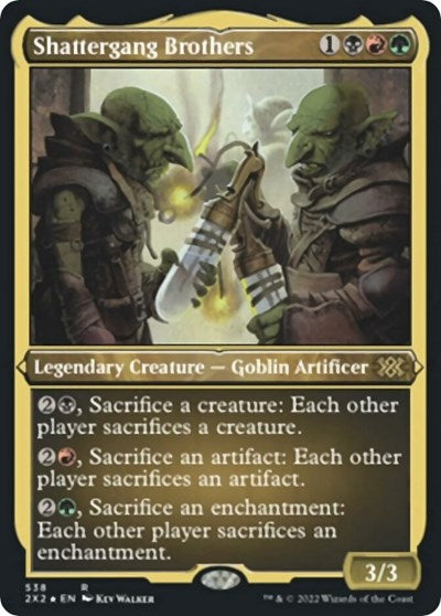 Shattergang Brothers (Foil Etched) (Double Masters 2022) Medium Play Foil