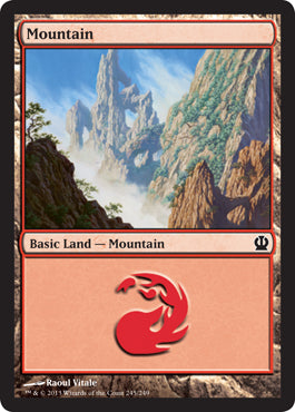 Mountain (245) (Theros) Medium Play Foil