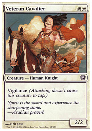 Veteran Cavalier (9th Edition) Light Play Foil
