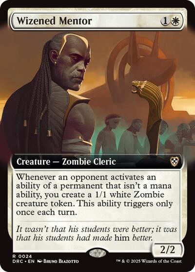 Wizened Mentor (Extended Art) (Commander: Aetherdrift) Light Play