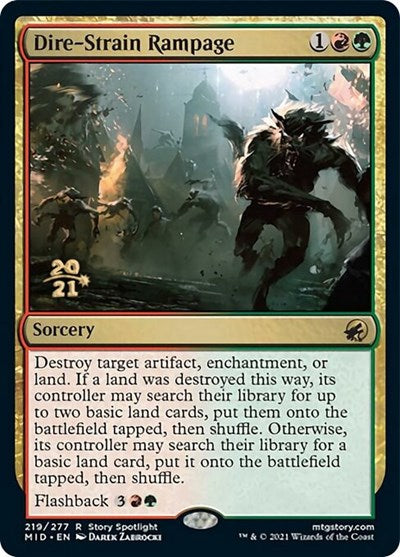 Dire-Strain Rampage (Promos: Prerelease Cards) Light Play Foil