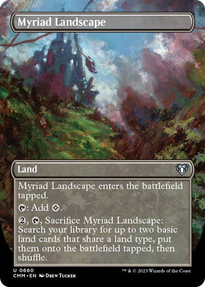 Myriad Landscape (Borderless) (Commander Masters) Medium Play