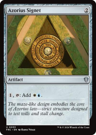 Azorius Signet (Commander: Reality Fracture) Near Mint