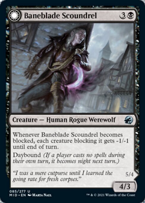 Baneblade Scoundrel / Baneclaw Marauder (Innistrad: Midnight Hunt) Medium Play Foil