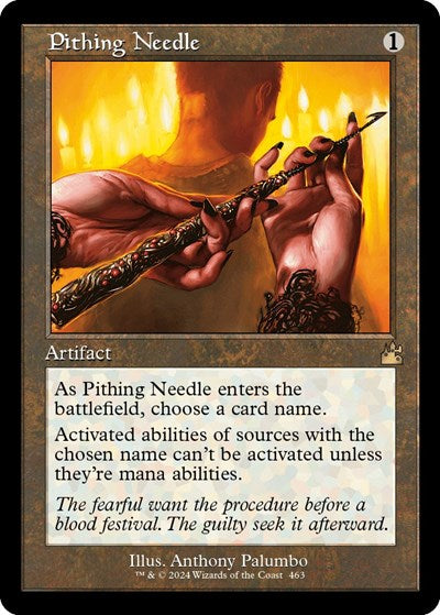Pithing Needle (Retro Frame) (Ravnica Remastered) Near Mint Foil