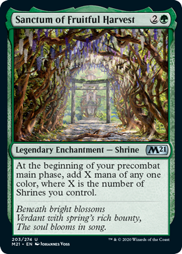 Sanctum of Fruitful Harvest (Magic 2021 Core Set) Medium Play