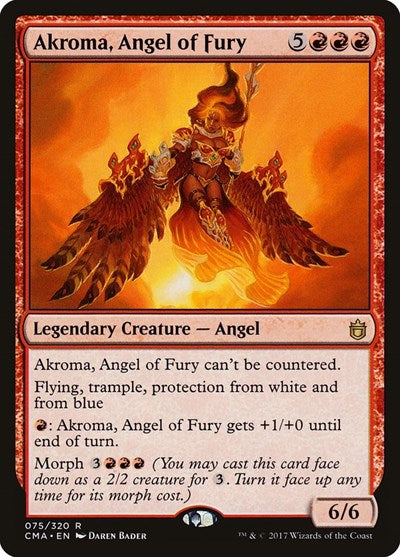 Akroma, Angel of Fury (Commander Anthology) Medium Play