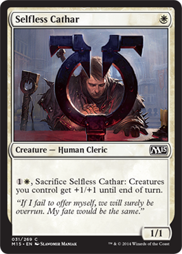 Selfless Cathar (Magic 2015 Core Set) Medium Play