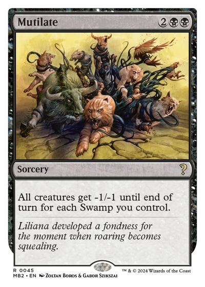 Mutilate (White Border) (Mystery Booster 2) Near Mint