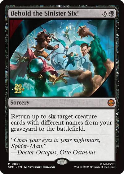 Behold the Sinister Six! (Promos: Prerelease Cards) Light Play Foil