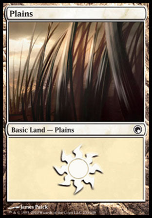 Plains (233) (Scars of Mirrodin) Medium Play Foil