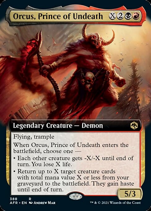Orcus, Prince of Undeath (Extended Art) (Adventures in the Forgotten Realms) Damaged / Poor Foil