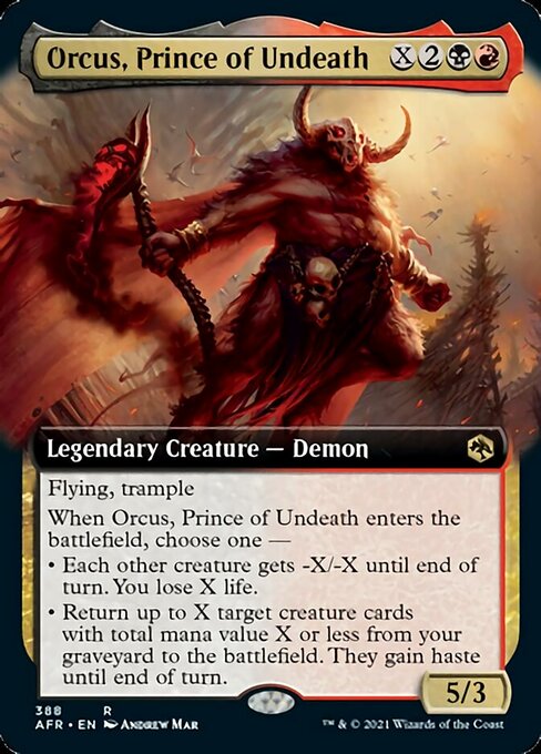 Orcus, Prince of Undeath (Extended Art) (Adventures in the Forgotten Realms) Light Play Foil