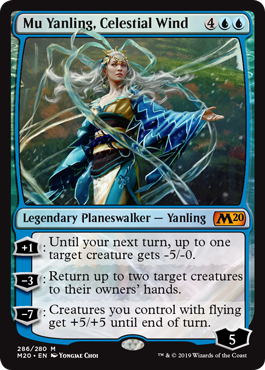 Mu Yanling, Celestial Wind (Magic 2020 Core Set) Light Play Foil