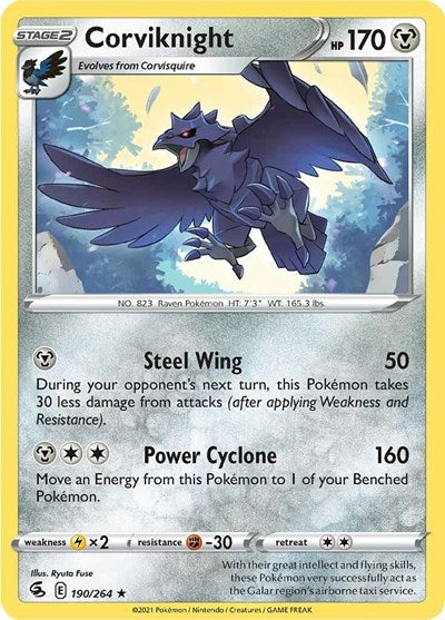 Corviknight (SWSH08: Fusion Strike) Light Play Reverse Holofoil