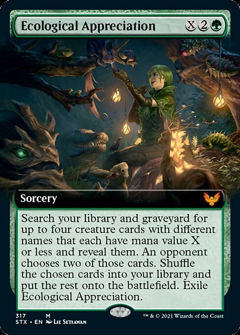 Ecological Appreciation (Extended Art) (Strixhaven) Light Play Foil