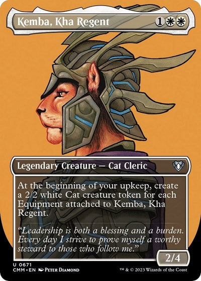 Kemba, Kha Regent (Borderless) (Commander Masters) Medium Play Foil