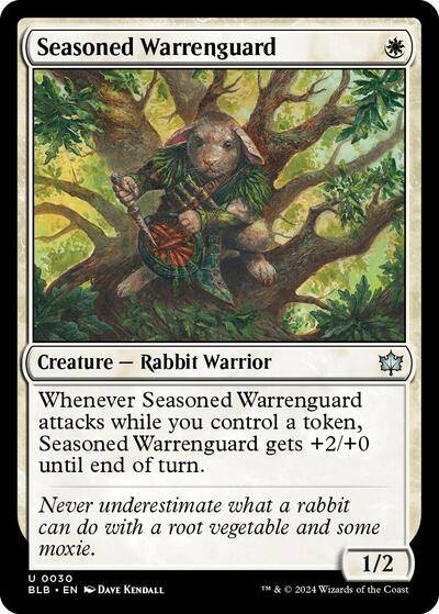 Seasoned Warrenguard (Bloomburrow) Light Play Foil