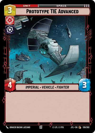 Prototype TIE Advanced (Jump to Lightspeed) Near Mint