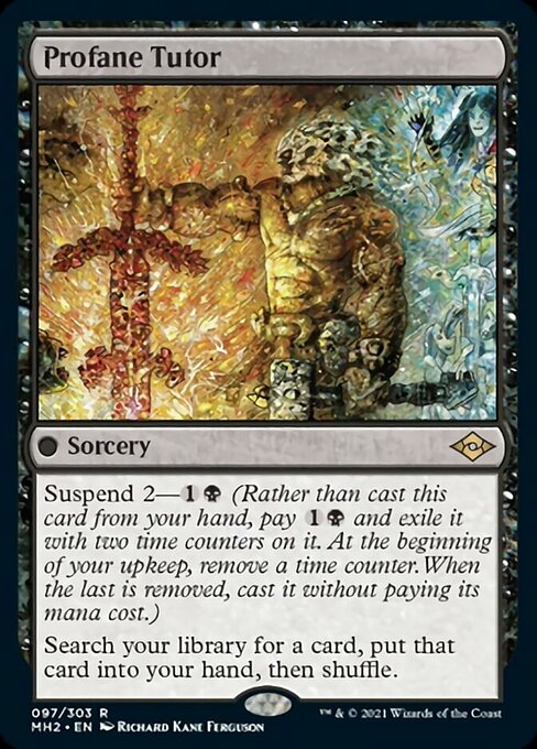 Profane Tutor (Modern Horizons 2) Medium Play Foil