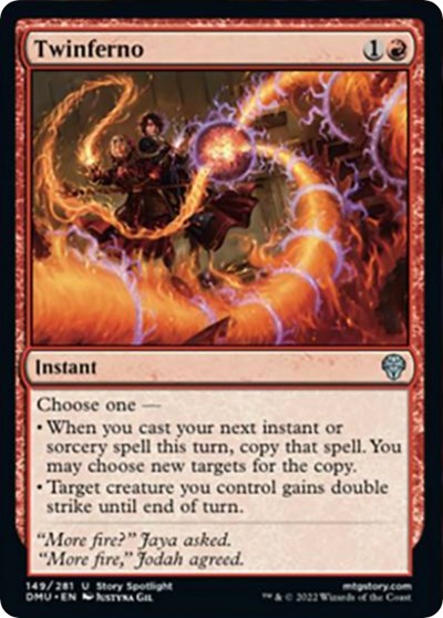 Twinferno (Dominaria United) Medium Play Foil