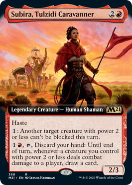 Subira, Tulzidi Caravanner (Extended Art) (Magic 2021 Core Set) Near Mint Foil