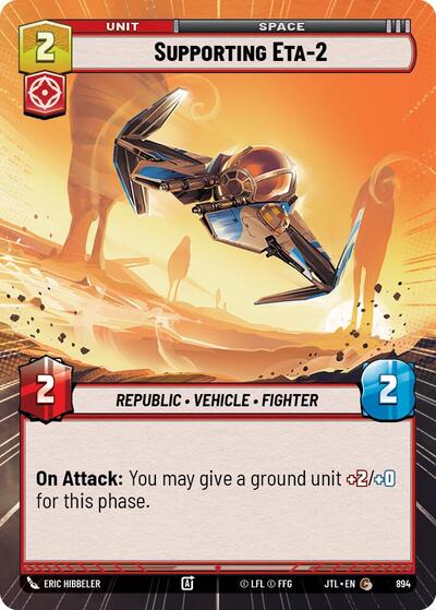 Supporting Eta-2 (Hyperspace Foil) (Jump to Lightspeed) Near Mint Foil