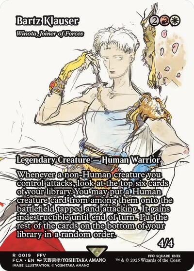 Bartz Klauser - Winota, Joiner of Forces (Showcase) (Universes Beyond: FINAL FANTASY: Through the Ages) Near Mint Foil