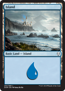 Island (254) (Dominaria) Light Play