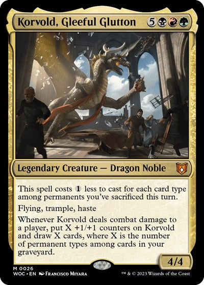 Korvold, Gleeful Glutton (Commander: Wilds of Eldraine) Near Mint