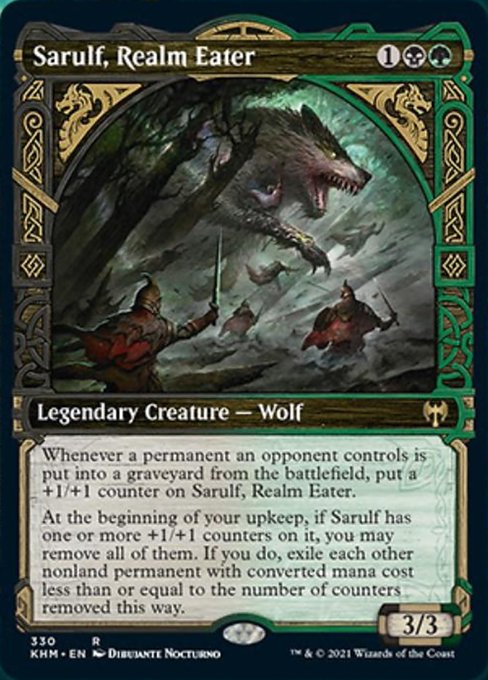 Sarulf, Realm Eater (Showcase) (Kaldheim) Light Play Foil