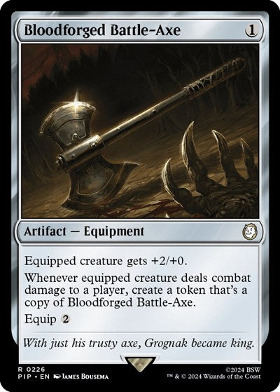 Bloodforged Battle-Axe (Universes Beyond: Fallout) Light Play