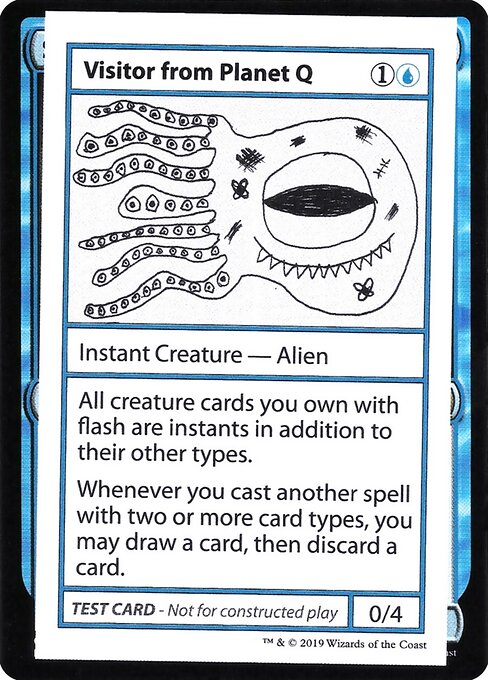 Visitor From Planet Q (No PW Symbol) (Mystery Booster Test Print 2021) Light Play