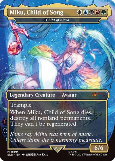 Miku, Child of Song - Child of Alara (Secret Lair) Light Play