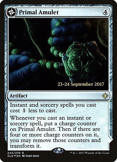 Primal Amulet (Promos: Prerelease Cards) Medium Play Foil