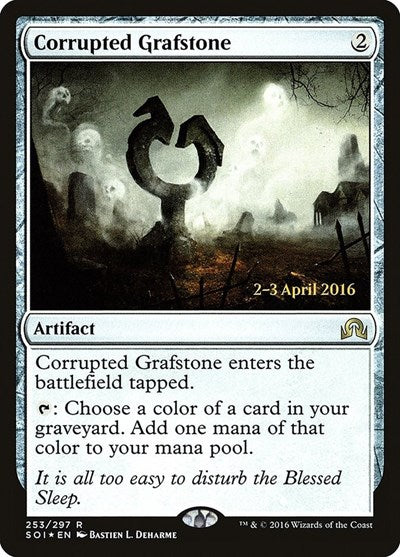 Corrupted Grafstone (Promos: Prerelease Cards) Medium Play Foil