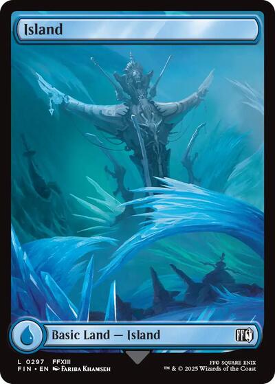 Island (0297) (Universes Beyond: FINAL FANTASY) Medium Play Foil