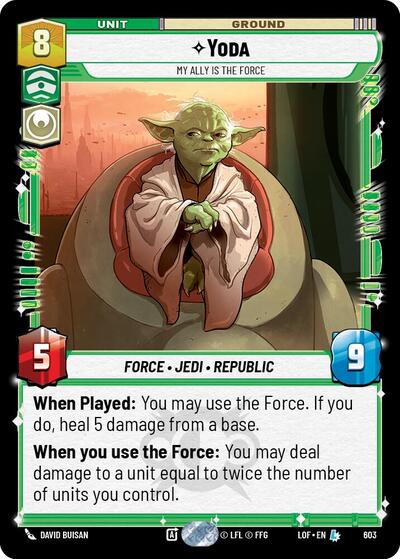 Yoda My Ally is the Force (Foil) (Legends of the Force) Near Mint Foil