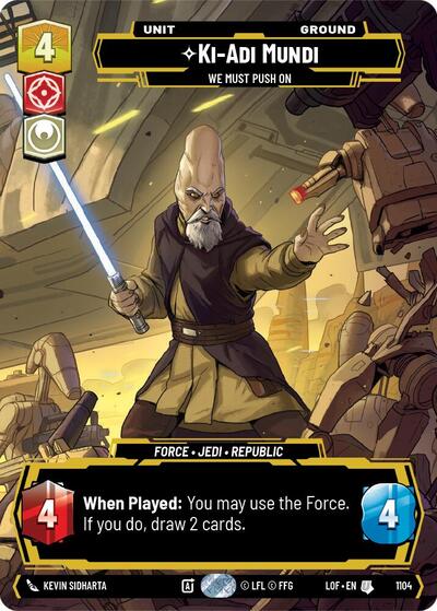 Ki-Adi-Mundi We Must Push On (Prestige Foil) (Legends of the Force) Near Mint Foil