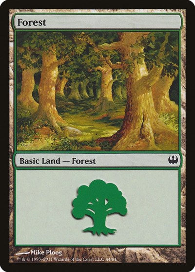 Forest (44) (Duel Decks: Knights vs. Dragons) Light Play