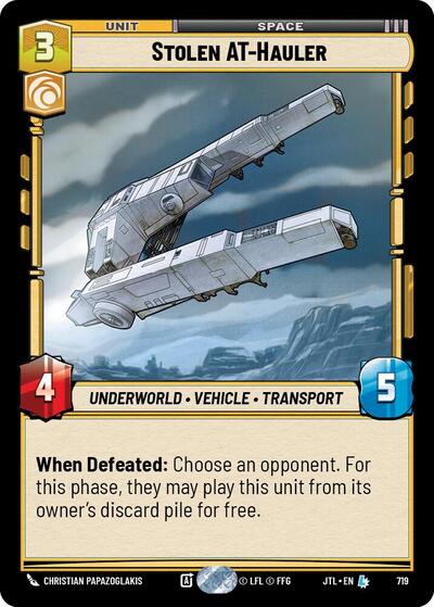 Stolen AT-Hauler (Foil) (Jump to Lightspeed) Near Mint Foil