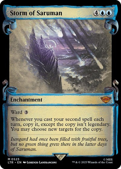 Storm of Saruman (Showcase Scrolls) (Universes Beyond: The Lord of the Rings: Tales of Middle-earth) Light Play Foil