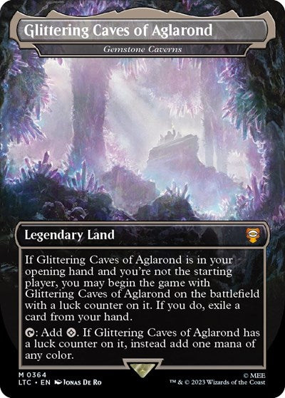 Glittering Caves of Aglarond - Gemstone Caverns (Commander: The Lord of the Rings: Tales of Middle-earth) Near Mint Foil