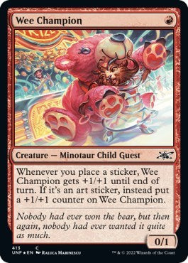 Wee Champion (Galaxy Foil) (Unfinity) Light Play Foil