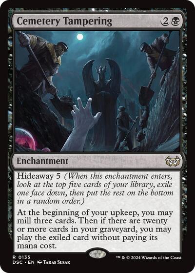 Cemetery Tampering (Commander: Duskmourn: House of Horror) Light Play