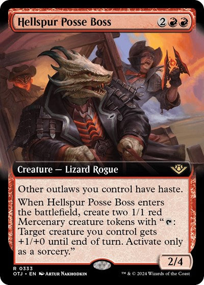 Hellspur Posse Boss (Extended Art) (Outlaws of Thunder Junction) Near Mint