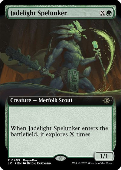 Jadelight Spelunker (Extended Art) (Promos: Buy-A-Box) Heavy Play Foil