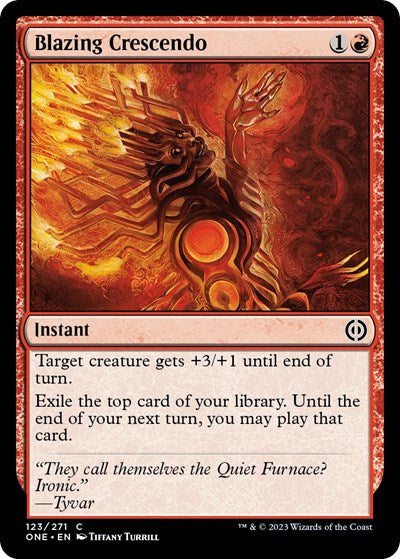 Blazing Crescendo (Phyrexia: All Will Be One) Light Play Foil