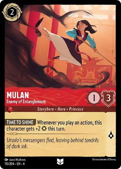 Mulan - Enemy of Entanglement (Ursula's Return) Near Mint Cold Foil