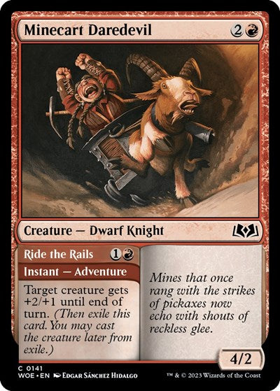 Minecart Daredevil (Wilds of Eldraine) Damaged / Poor Foil